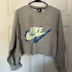 Cropped Grey Nike Hoodie